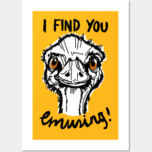 Funny Australian Emu Pun Quote Posters and Art
